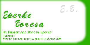 eperke borcsa business card